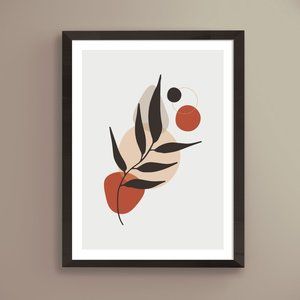 Modern Minimalist Abstract Nature Boho Wall Art Print Home Decor [No Frame]